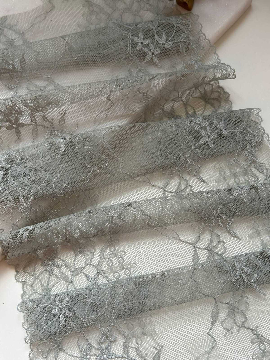 Sage Green Wide Lace Trim by Yard, 8.5" Floral Ribbon, Coquette Y2K Lace, Lingerie Lace, DIY Sewing Craft, Retail Wholesale