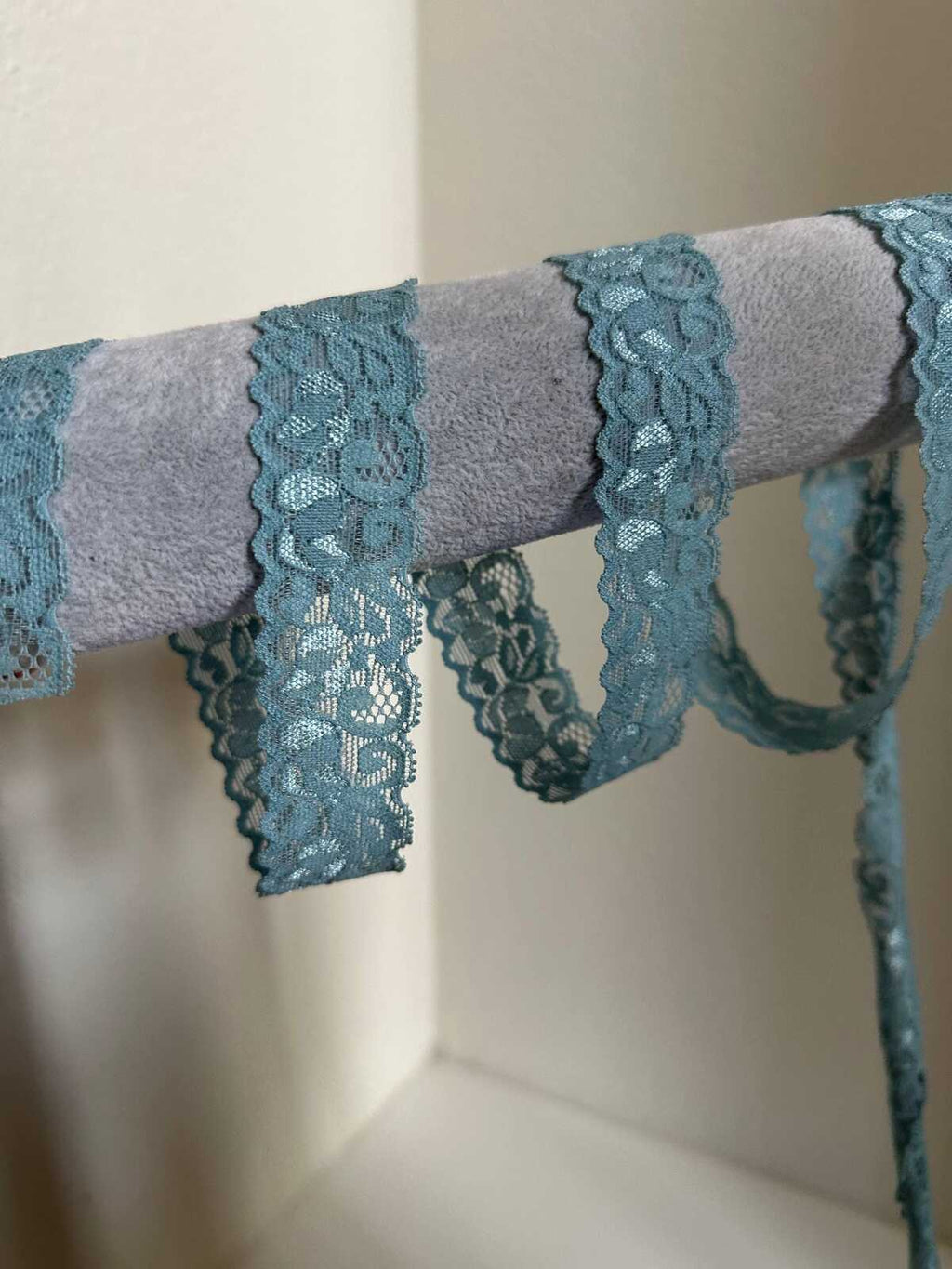 10yds 1" Sage Green Stretch Elastic Lace Trim Dainty Scalloped Edge Floral Ribbon for Lingerie  Crafts Sewing Retail Wholesale