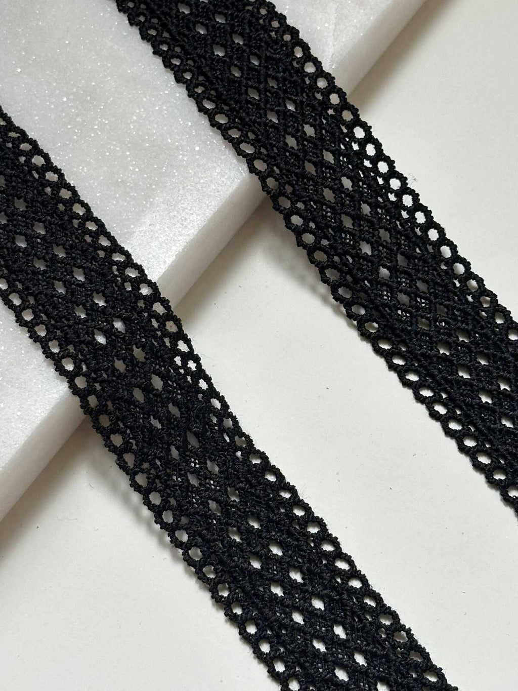 Black Water Soluble Lace Trim, 1" Guipure Ribbon, Coquette Y2K Lace, Choker Trim, DIY Sewing Craft, Retail Wholesale