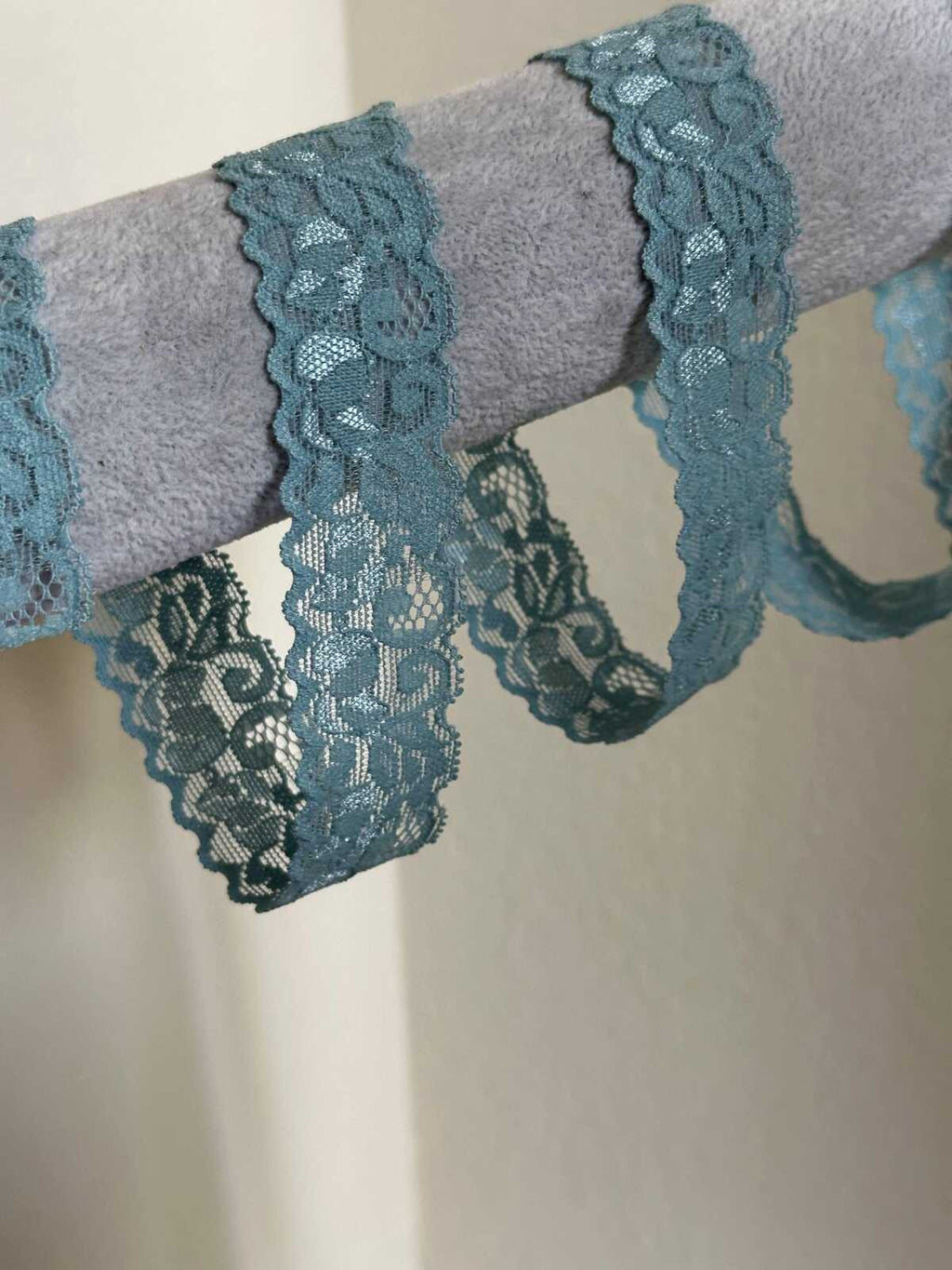 10yds 1" Sage Green Stretch Elastic Lace Trim Dainty Scalloped Edge Floral Ribbon for Lingerie  Crafts Sewing Retail Wholesale