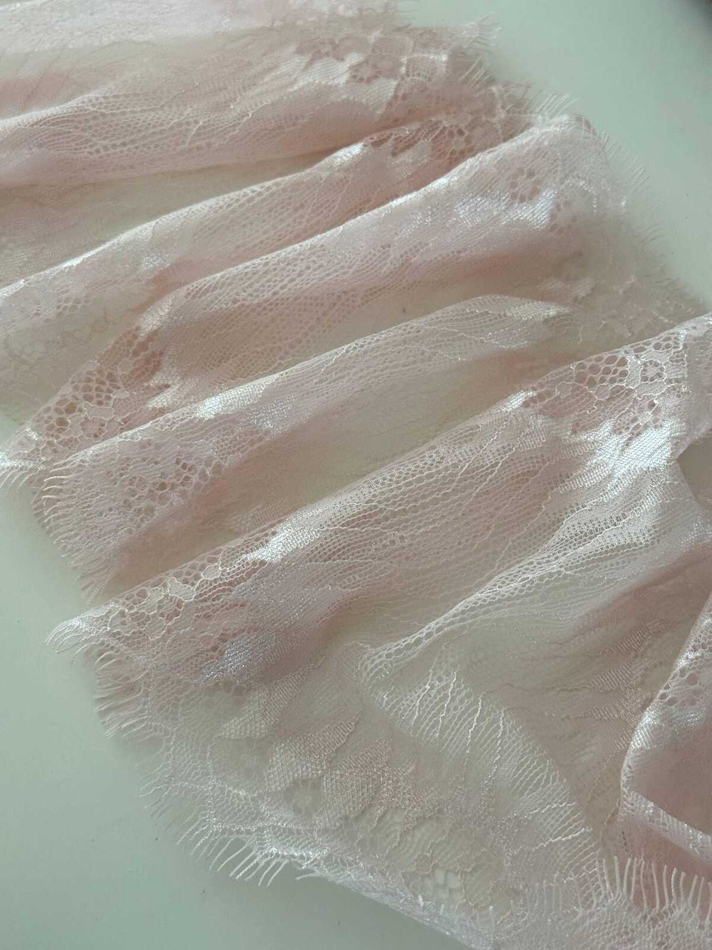 3Yds Pink Eyelash Lace Trim, 6.5" Non-Stretch Chantilly Lace, Bulk Clearance Coquette Y2K Lace, Lingerie, DIY Sewing, Retail Wholesale