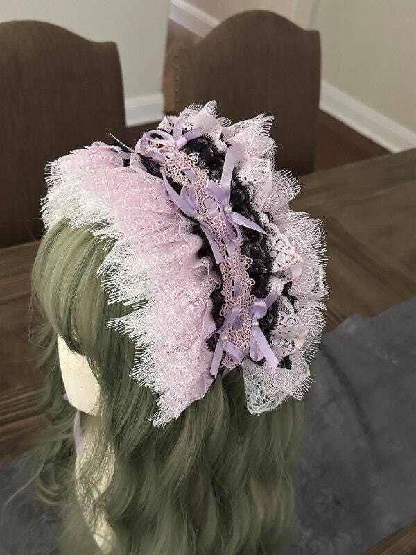 NOT FOR SALE - Display Only] Handmade Lace Headband / Craft Showcase