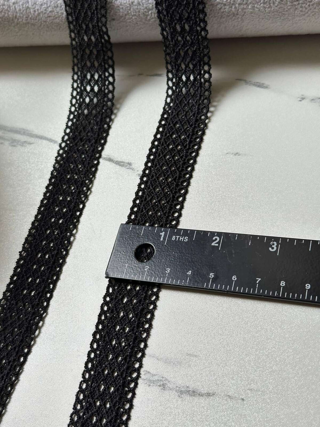 Black Water Soluble Lace Trim, 1" Guipure Ribbon, Coquette Y2K Lace, Choker Trim, DIY Sewing Craft, Retail Wholesale