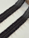 10yds Black Double Frill Stretch Lace, 1.5" Elastic Ribbon, Bulk Clearance Coquette Y2K Lace, Lingerie Lace, DIY Sewing, Retail Wholesale