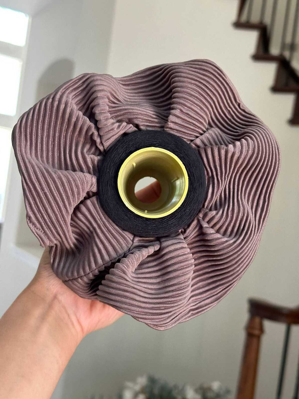 2pcs Pleated Satin Scrunchie Large Fluffy Hair Cloud - Creamy Mocha Dusty Mauve Hair Tie, Coquette Aesthetic Academic Satin