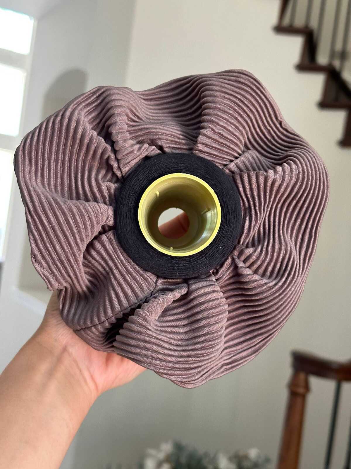 2pcs Pleated Satin Scrunchie Large Fluffy Hair Cloud - Creamy Mocha Dusty Mauve Hair Tie, Coquette Aesthetic Academic Satin