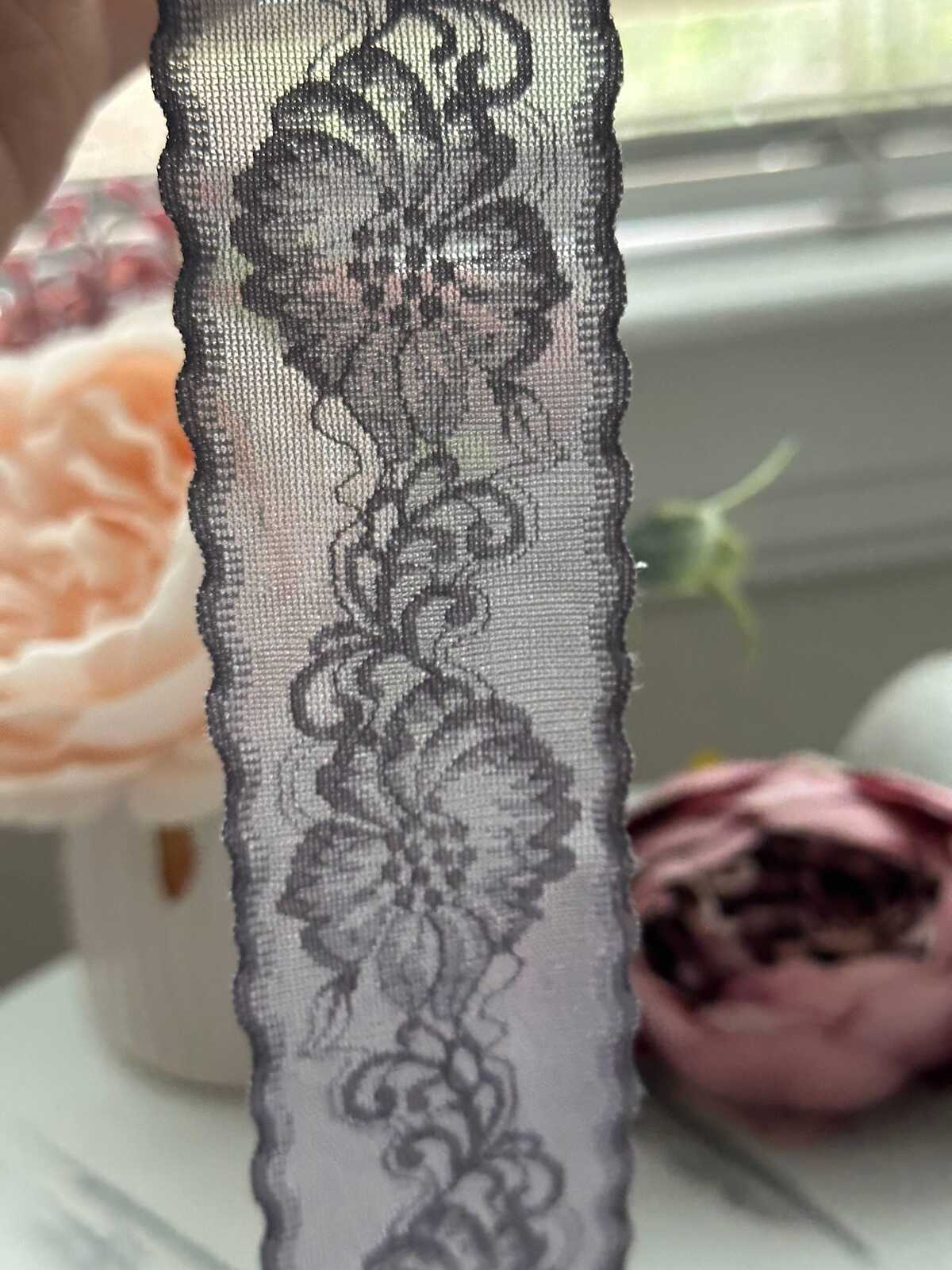 10Yds Stretch 1.7" Dusty Mauve Seamless Flat Scalloped Stretch Lace Wholesale