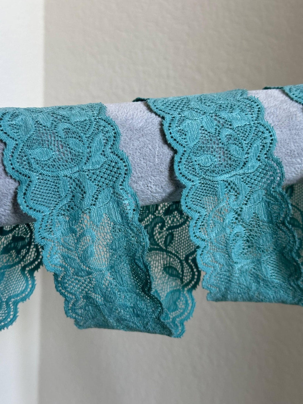 10yds 2" Sage Green Stretch Lace Trim Muted Floral Elastic Galloon Scalloped Edge Ribbon for Lingerie Underwear Doll Clothing Sewing