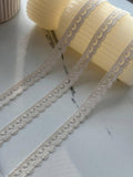 10Yds Japan  Stretch 0.45" Off-White  Eyelash Stretch Lace Wholesale