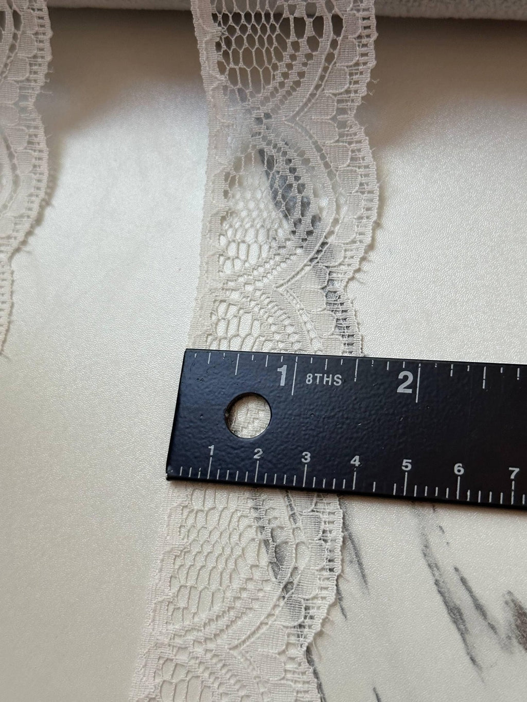 10yds Crisp White Floral Non Stretch Rigid Lace Trim by the Yard, Narrow Scalloped Galloon Ribbon for Bridal Crafts, 1.5" Retail Wholesale
