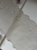 3Yds Non-Stretch 7" Wide Oatmeal Grey Cotton Lace Trim, Bulk Clearance Coquette Y2K Lace, Garment Trim, DIY Sewing, Retail Wholesale