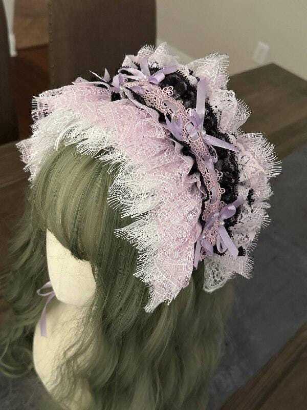 NOT FOR SALE - Display Only] Handmade Lace Headband / Craft Showcase