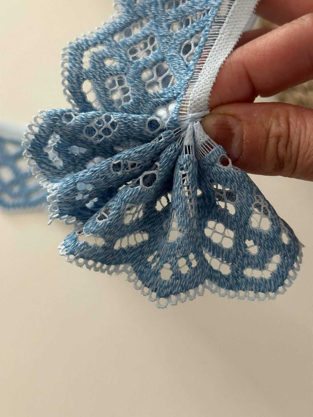6Yds Stretch 2" Light Blue Geometric Eyelet Lace Trim, Craft Sewing Wholesale