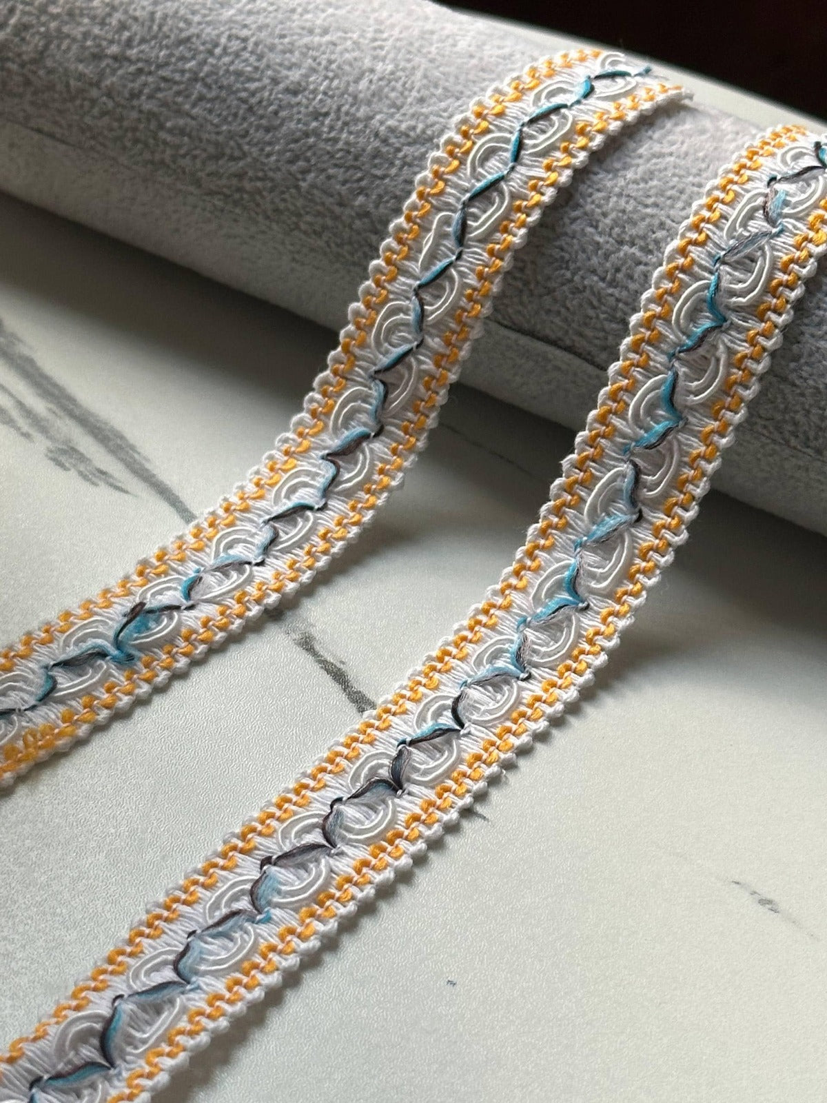 10yds Multicolor Folk Jacquard Woven Trim by Yard, Boho Braided Ribbon, Coquette Craft Supply, 0.75", Retail Wholesale Bulk  Wholesale