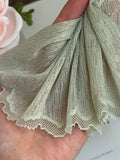 Sage Green Mesh Lace Trim, 4.2" Hair Bow Ribbon, Bulk Clearance Coquette Y2K Lace, Scrunchie Trim, DIY Sewing, Retail Wholesale