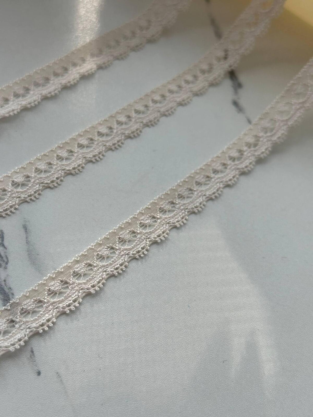 10Yds Japan  Stretch 0.45" Off-White  Eyelash Stretch Lace Wholesale