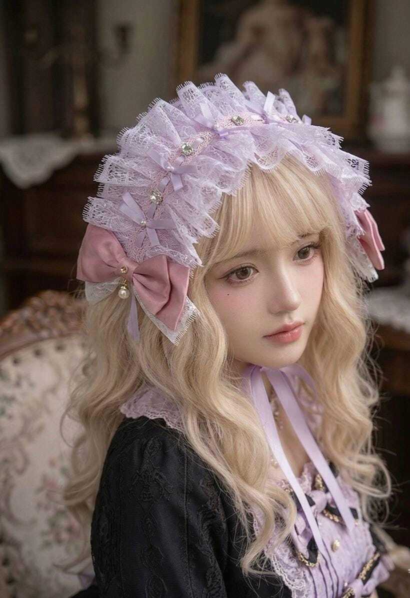 NOT FOR SALE - Display Only] Handmade Lace Headband / Craft Showcase