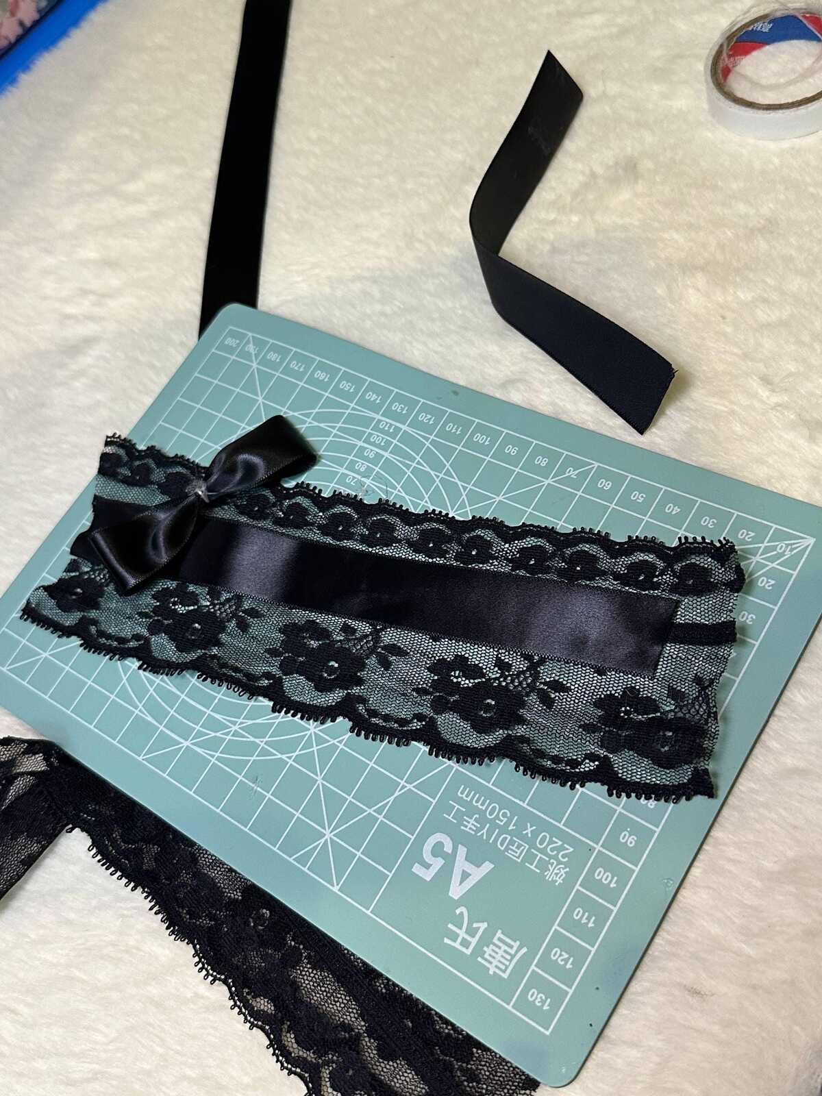 Not for Sale Handmade Daisy Lolita Two Piece Set Coquette Tiered Lace Skirt and Crop Top Chrisom Couture  Gallery Display NFS