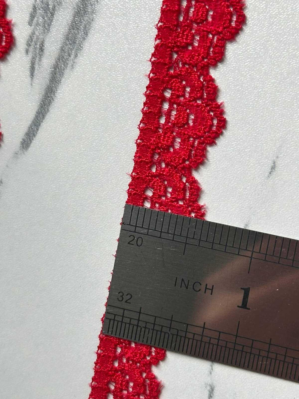 10yds  Red Stretch Lace Trim by Yard, 0.6" Narrow Elastic Ribbon, Coquette Y2K Lace, Lingerie Lace, DIY Sewing Craft, Retail Wholesale