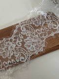 3Yds White Non-Stretch Eyelash Lace, 5" Chantilly Trim, Bulk Clearance Coquette Y2K Lace, Bridal Lace, Garment Trim, Retail Wholesale