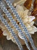 Dusty Blue Tweed Braided Trim by Yard, Bouclé Sequin Ribbon, Coquette Craft Supply, 0.5", Retail Wholesale Bulk