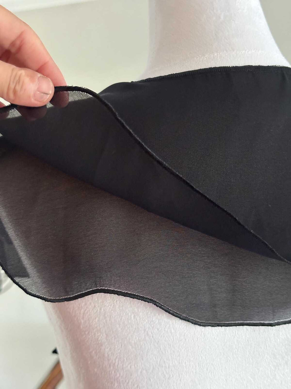 1Pc Black Chiffon Double Layer Ruffle Detachable Collar Shawl Wrap Wholesale