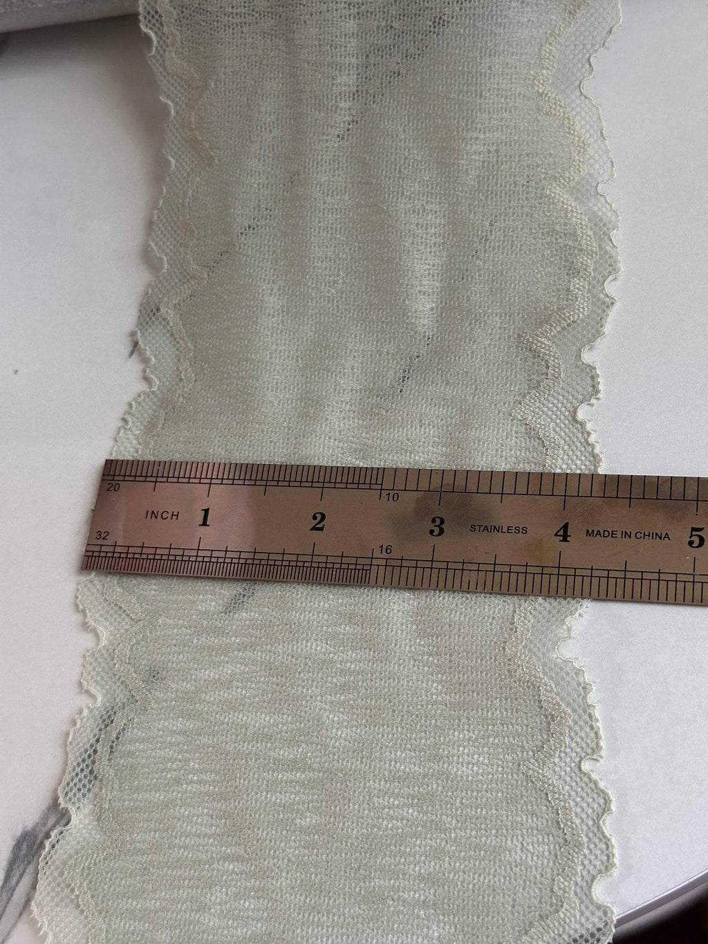 Sage Green Mesh Lace Trim, 4.2" Hair Bow Ribbon, Bulk Clearance Coquette Y2K Lace, Scrunchie Trim, DIY Sewing, Retail Wholesale