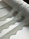 10yds  Sage Green Polka Dot Lace Trim, 0.9" Elastic Ribbon, Coquette Y2K Lace, Lingerie Lace, DIY Sewing Craft, Retail Wholesale