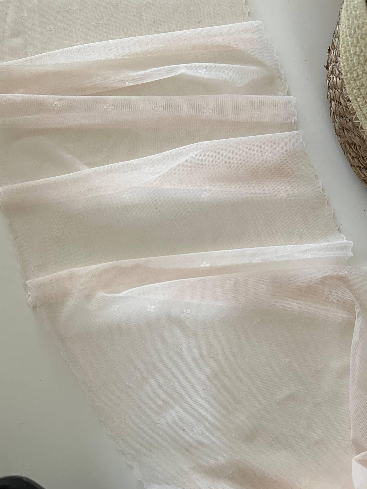 2Yds Stretch 9.5" Wide Soft Blush Pink Lace Trim, Bulk Clearance Coquette Y2K Lace, Lingerie Lace, Garment Trim, DIY Sewing,Retail Wholesale