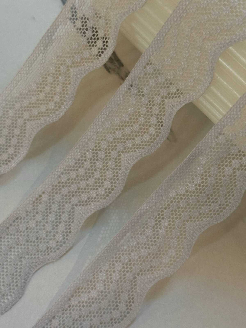10yds  1" Very Pale Gray Stretch Elastic Lace Trim Dainty Scalloped Edge Swiss Dot Ribbon for Lingerie Underwear  Wholesale Crafts Sewing
