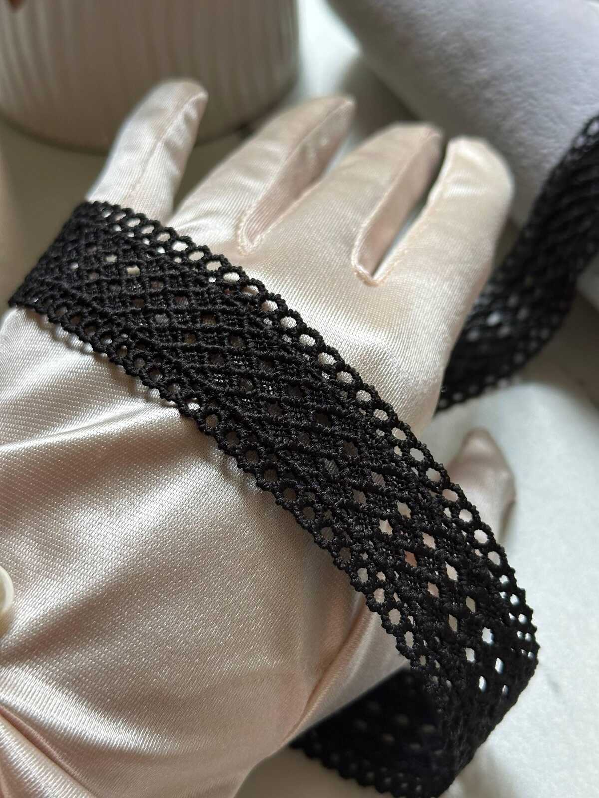 Black Water Soluble Lace Trim, 1" Guipure Ribbon, Coquette Y2K Lace, Choker Trim, DIY Sewing Craft, Retail Wholesale
