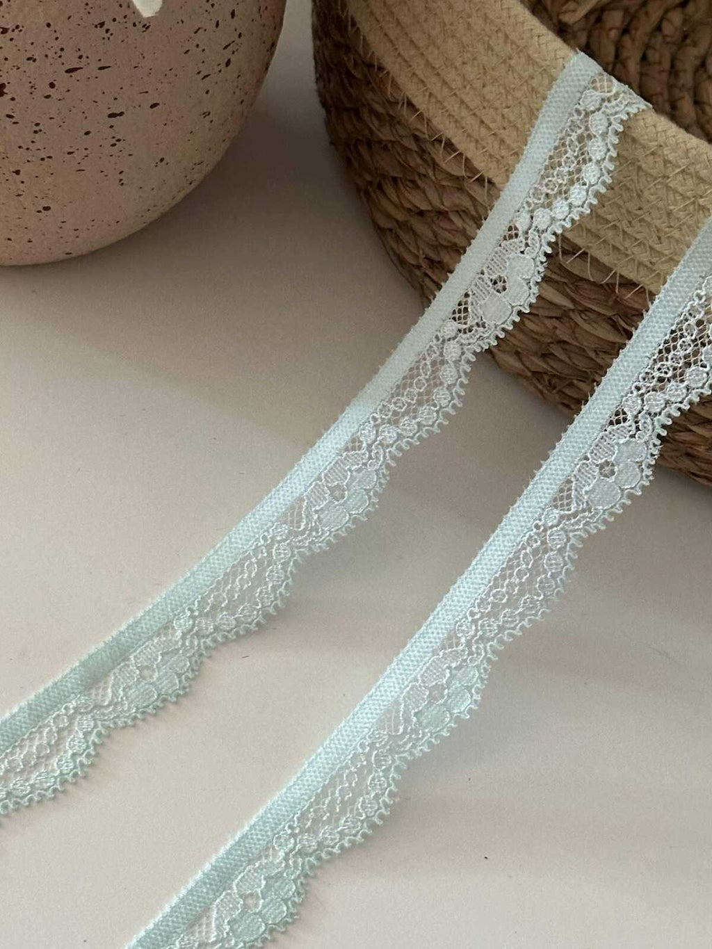 10Yd Stretch 0.6" Light Ice Blue Shell Scallop Lace Trim, Craft Sewing Wholesale
