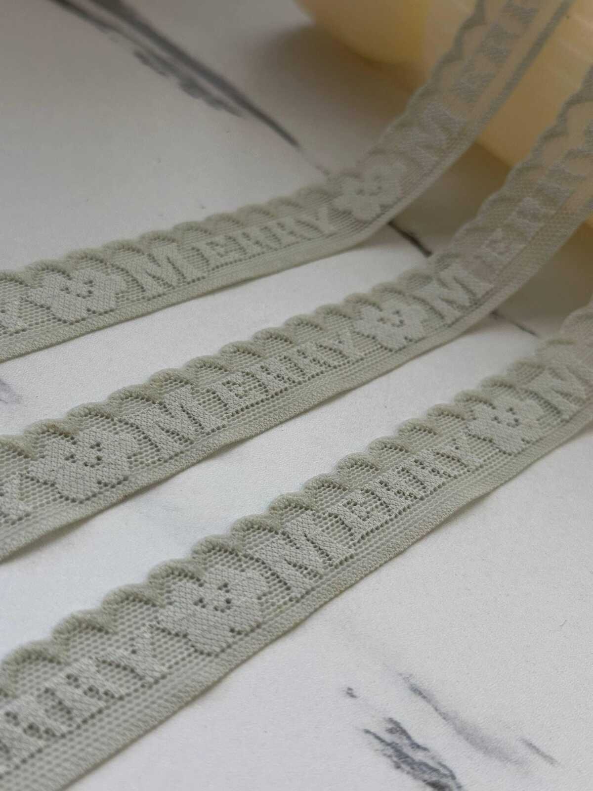 10Yds Stretch 0.7" Sage Olive Green Letter Flower Stretch Lace Wholesale