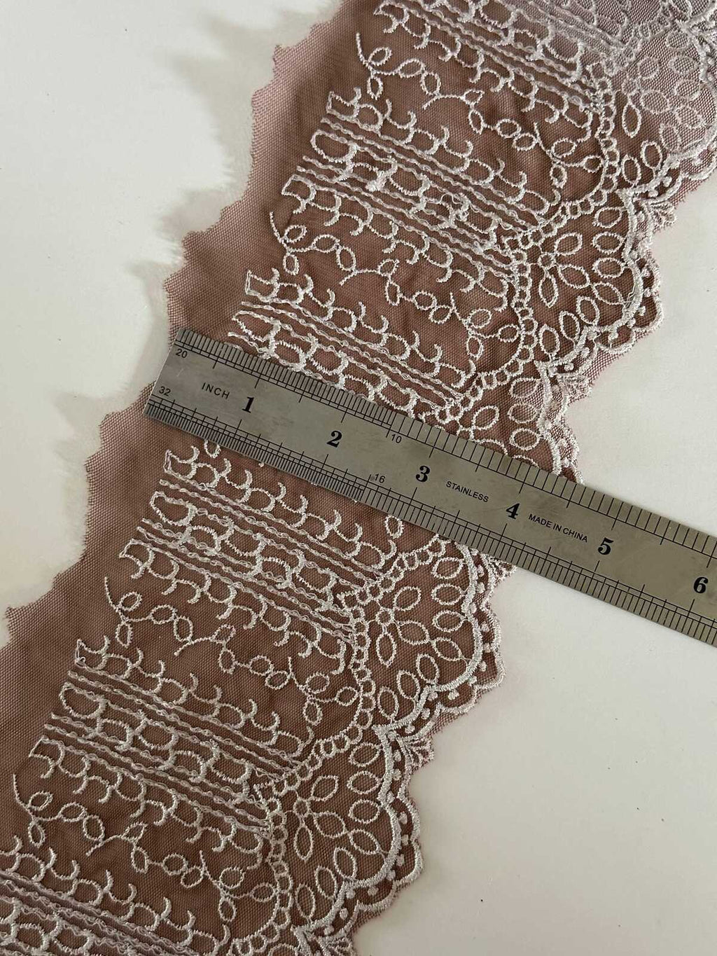 10yds Mocha Brown Cream Lace Trim, 4.5" Embroidered Ribbon, Bulk Clearance Coquette Y2K Lace, Garment Trim, DIY Sewing, Retail Wholesale