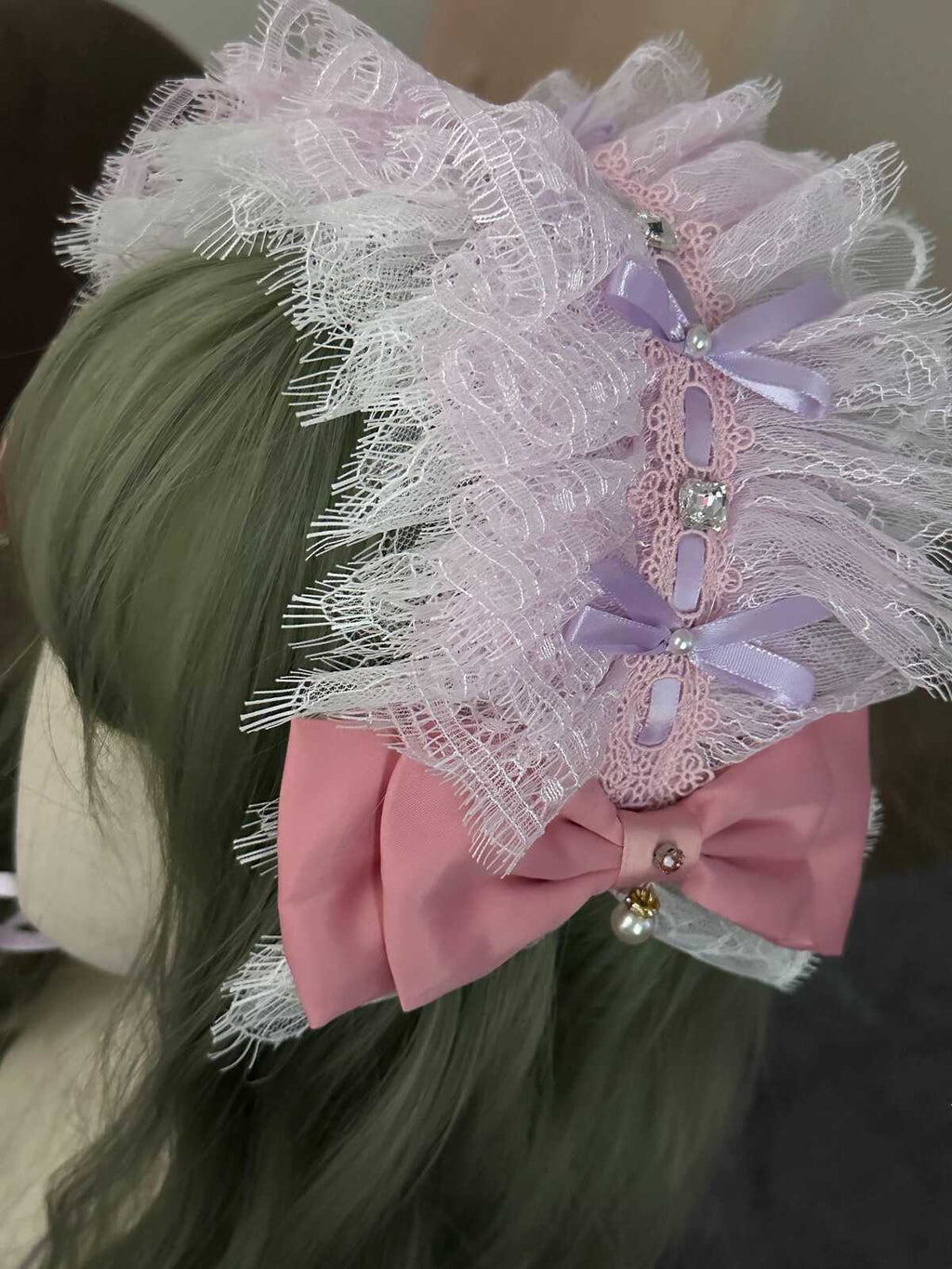 NOT FOR SALE - Display Only] Handmade Lace Headband / Craft Showcase