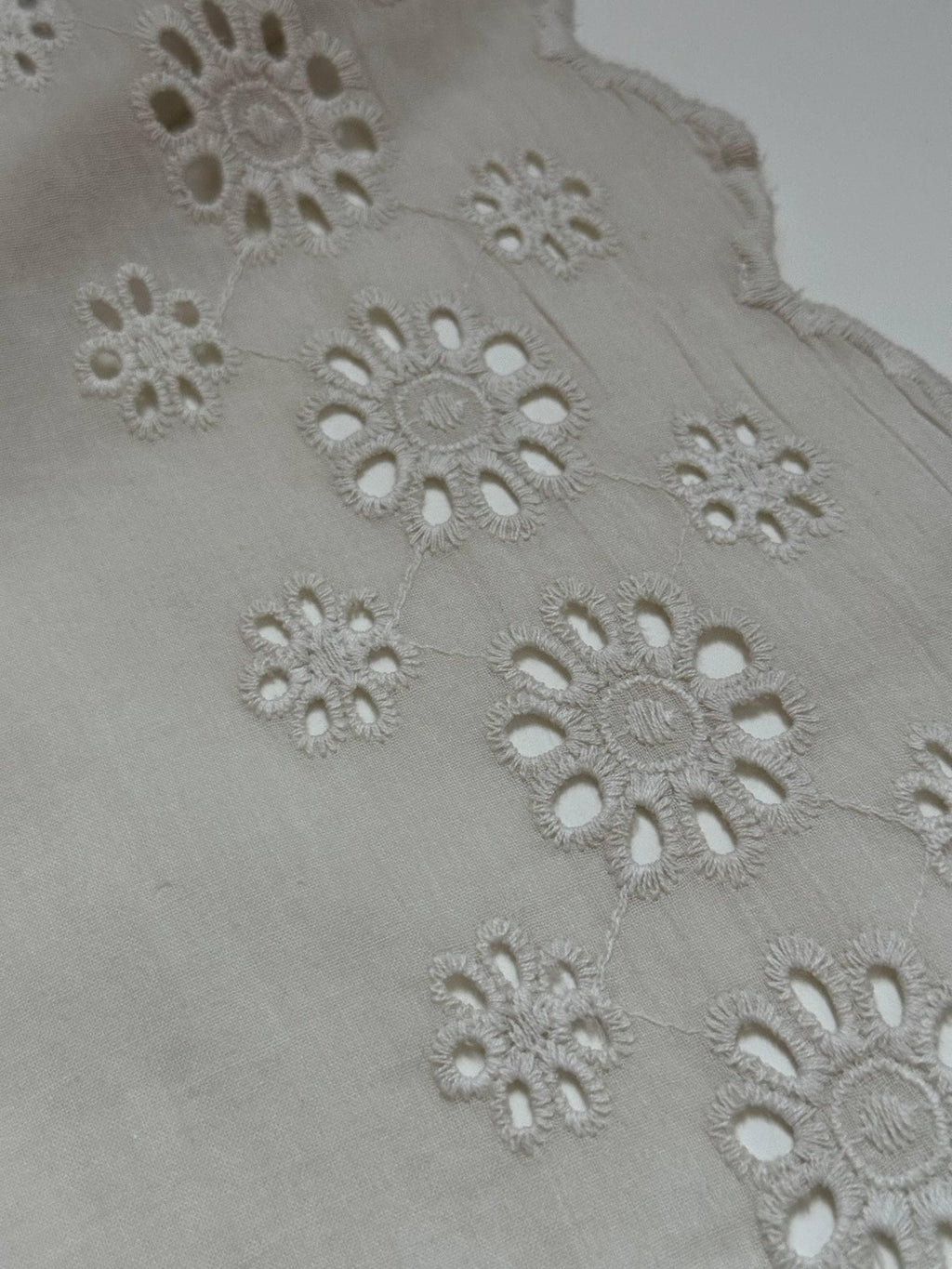 3Yds Non-Stretch 7" Wide Oatmeal Grey Cotton Lace Trim, Bulk Clearance Coquette Y2K Lace, Garment Trim, DIY Sewing, Retail Wholesale