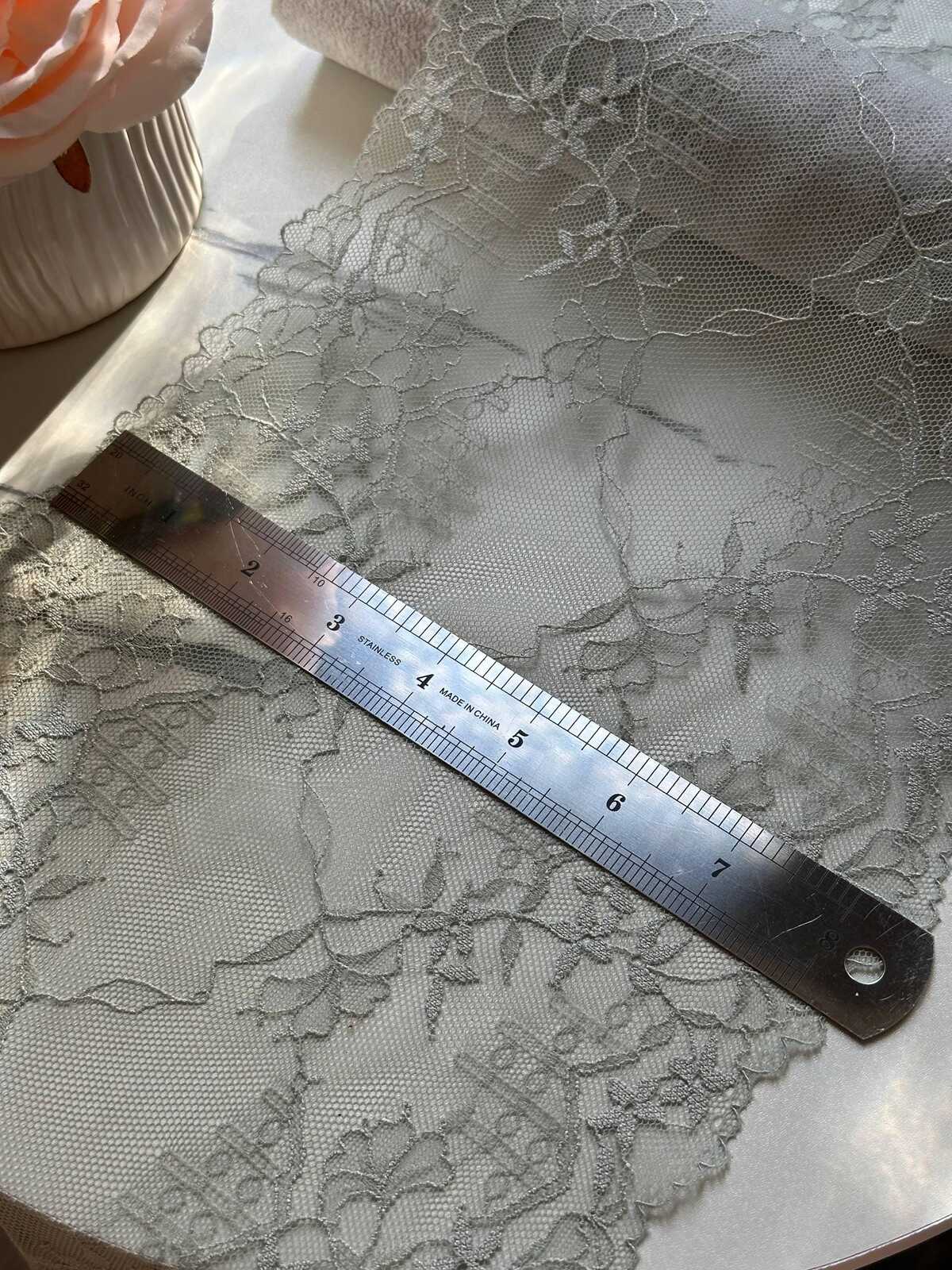 Sage Green Wide Lace Trim by Yard, 8.5" Floral Ribbon, Coquette Y2K Lace, Lingerie Lace, DIY Sewing Craft, Retail Wholesale