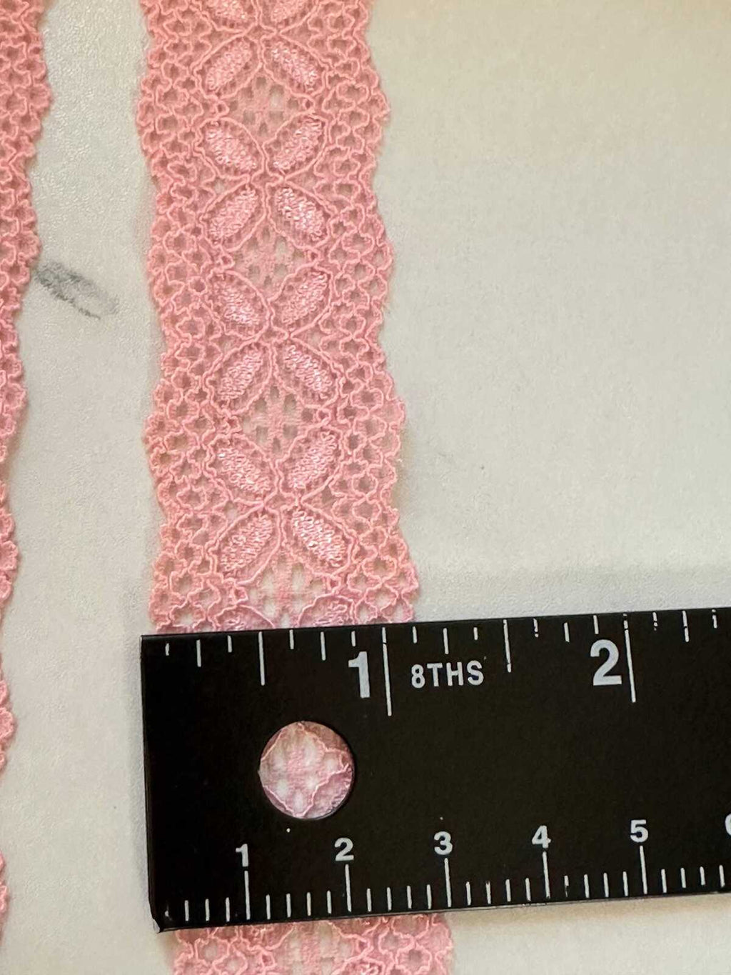 10yds 1" Peach Pink Stretch Elastic Lace Trim Dainty Scalloped Edge Butterfly Clover Ribbon for Lingerie Underwear  Crafts Sewing  Wholesale