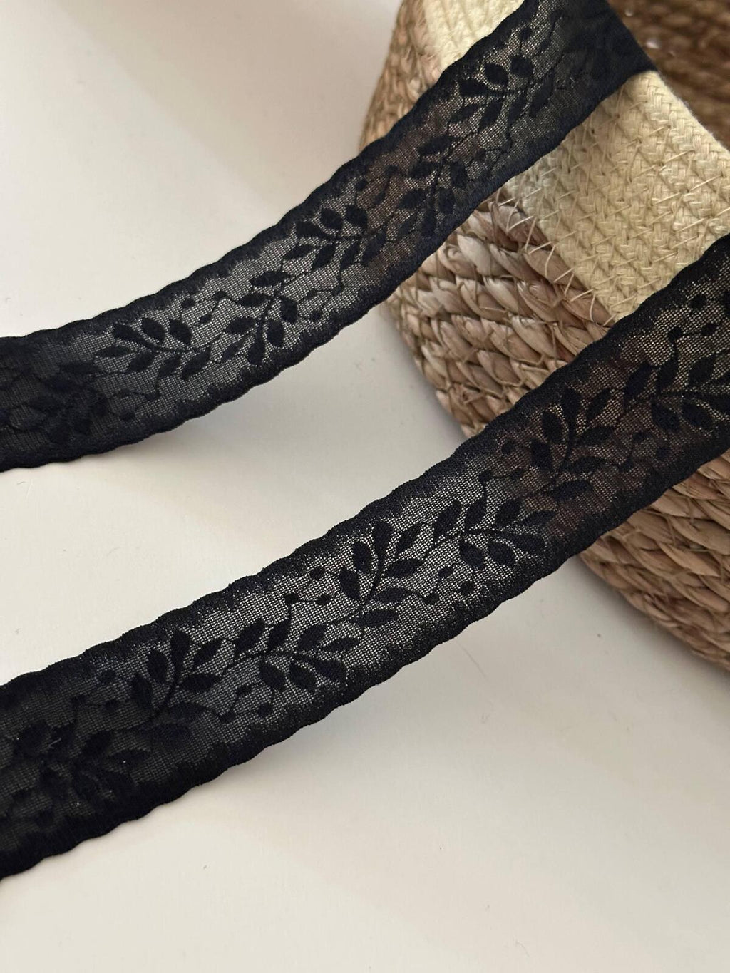 10Yds Stretch 1.3" Black Seamless Lingerie Lace Trim, Panties Sewing Wholesale