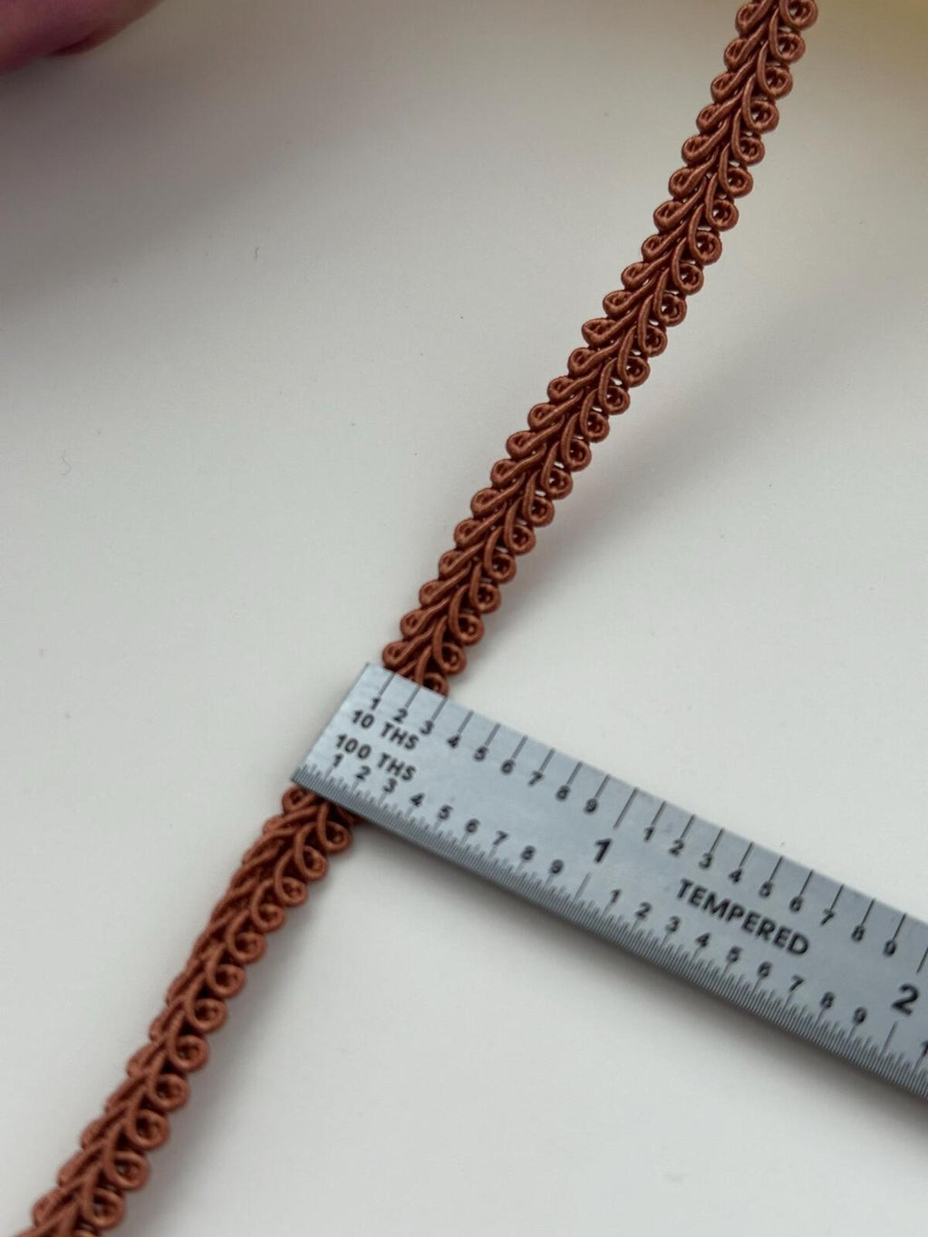 6Yds Non-Stretch 0.3" Brown Woven Braided Gimp Scroll Trim Ribbon Wholesale