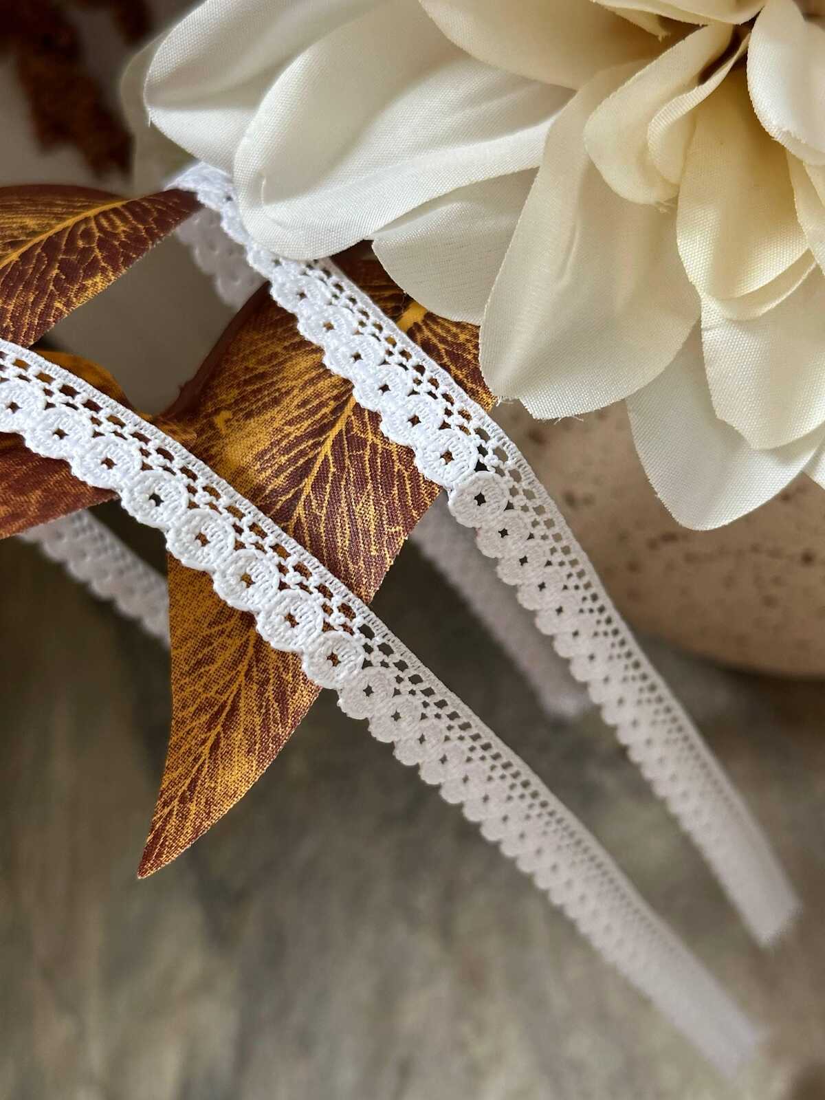 10yds Classic Pure White Delicate Circle Eyelet Non Stretch Lace Trim by Yard, Narrow Scalloped Ribbon for Crafts, 0.75", Retail Wholesale