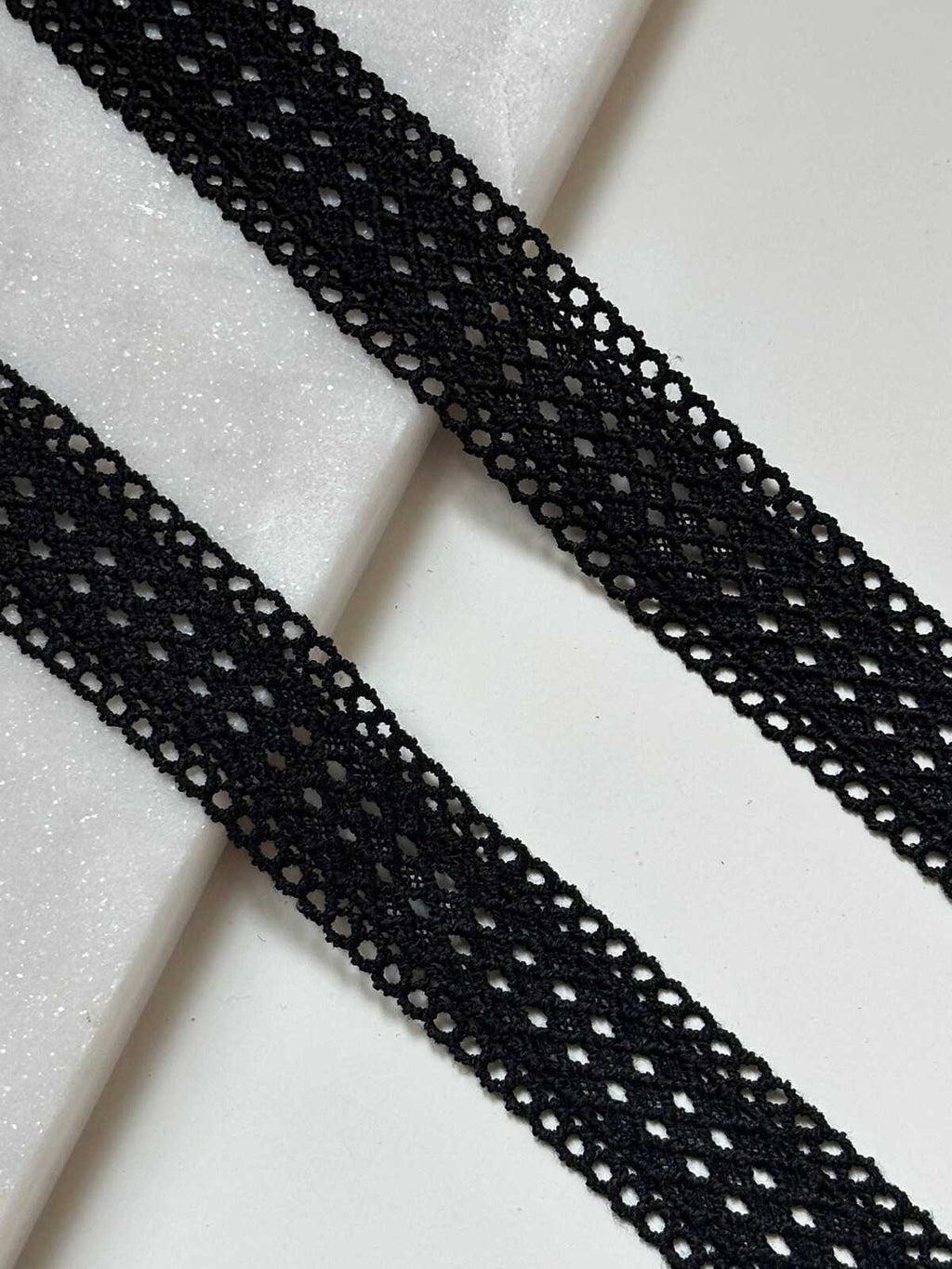 Black Water Soluble Lace Trim, 1" Guipure Ribbon, Coquette Y2K Lace, Choker Trim, DIY Sewing Craft, Retail Wholesale