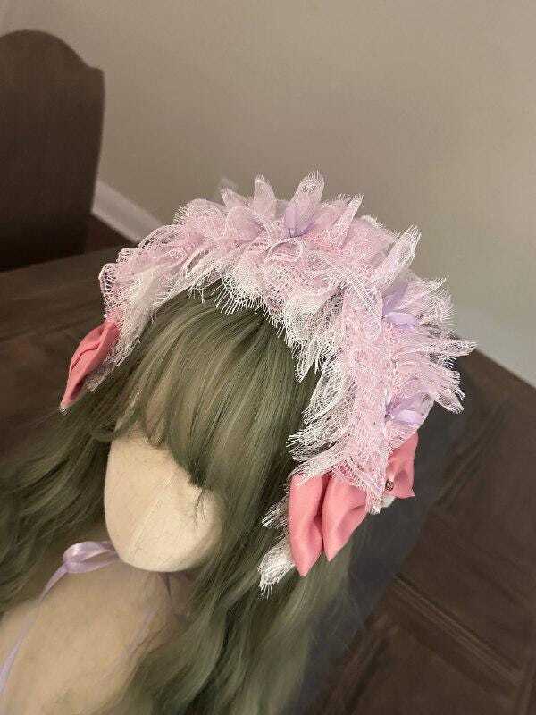 NOT FOR SALE - Display Only] Handmade Lace Headband / Craft Showcase