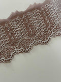 10yds Mocha Brown Cream Lace Trim, 4.5" Embroidered Ribbon, Bulk Clearance Coquette Y2K Lace, Garment Trim, DIY Sewing, Retail Wholesale