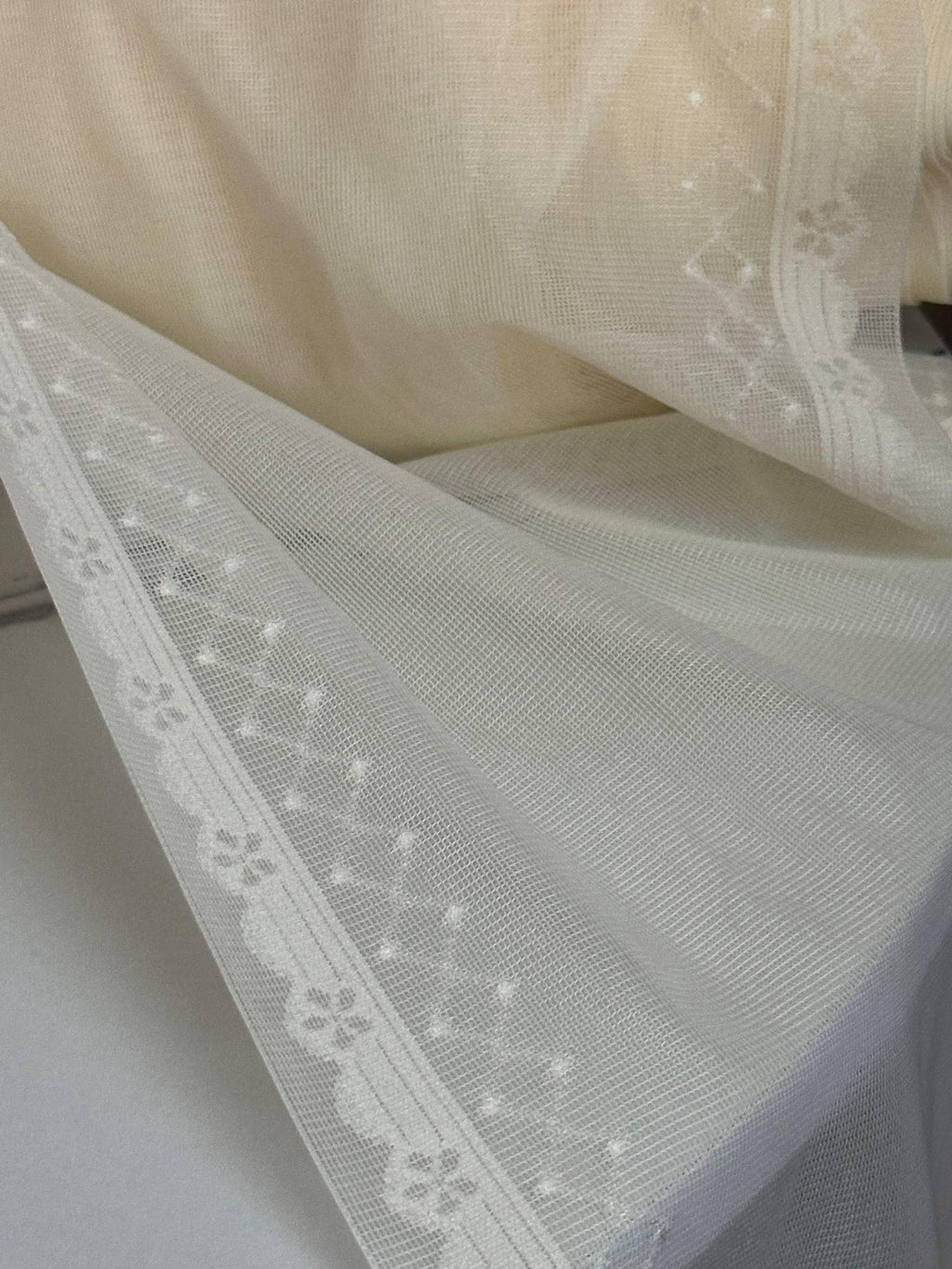 Ivory Seamless Mesh Lace Trim, 9" Lingerie Stretch, Bulk Clearance Coquette Y2K Lace, Underwear Trim, DIY Sewing, Retail Wholesale