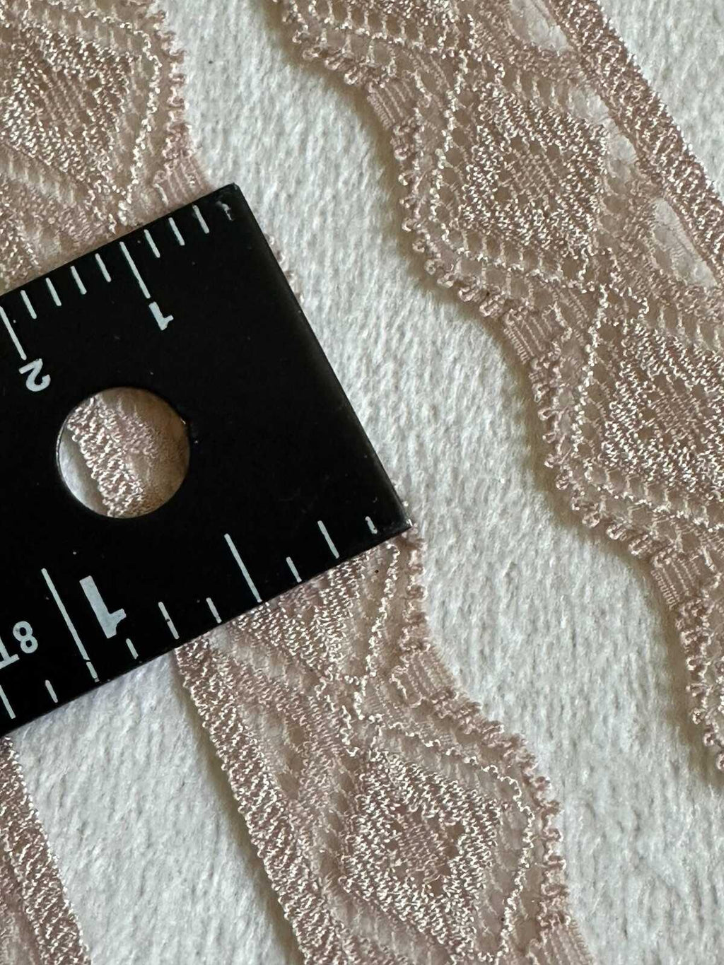 10yds 0.7" Dusty Mauve Stretch Elastic Lace Trim Dainty Scalloped Edge Geometric Argyle Ribbon for Lingerie Crafts Sewing Retail Wholesale