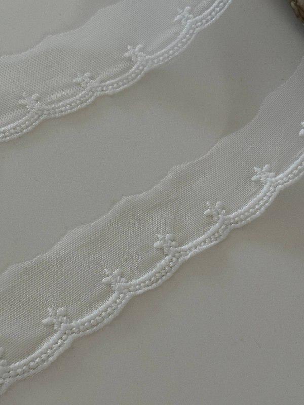 10yds White Mesh Floral Lace, 1.3" Embroidered Ribbon, Bulk Clearance Coquette Y2K Lace, Garment Trim, DIY Sewing, Retail Wholesale