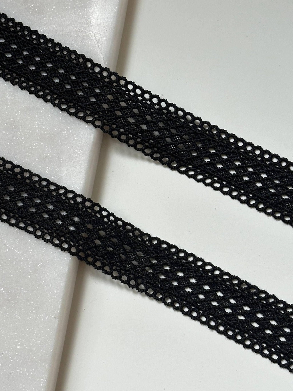 Black Water Soluble Lace Trim, 1" Guipure Ribbon, Coquette Y2K Lace, Choker Trim, DIY Sewing Craft, Retail Wholesale