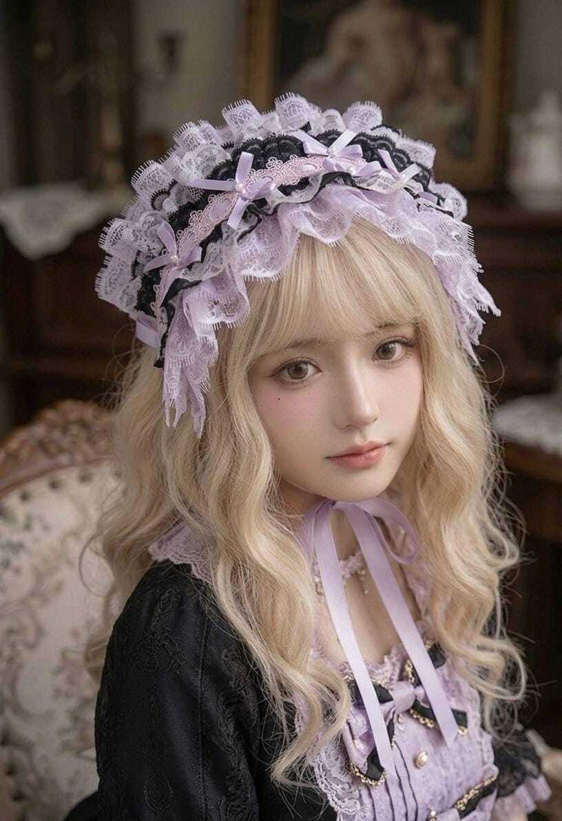 NOT FOR SALE - Display Only] Handmade Lace Headband / Craft Showcase