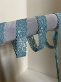 1" Sage Green Stretch Elastic Lace Trim Dainty Scalloped Edge Floral Ribbon for Lingerie Underwear Headbands Crafts Sewing